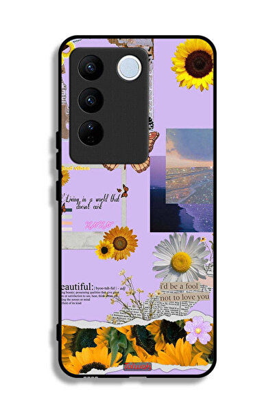 Tolwak غطاء حماية لهاتف Vivo V27 Pro بملصقات عباد الشمس الجميلة