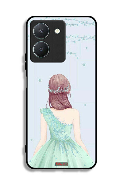 Tolwak Vivo Y36 5G Protective Case Cover Cute Girl In Floral Dress