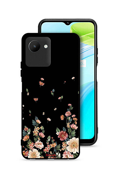Tolwak غطاء حماية لهاتف Realme C30s مع زهور صغيرة في الأسفل