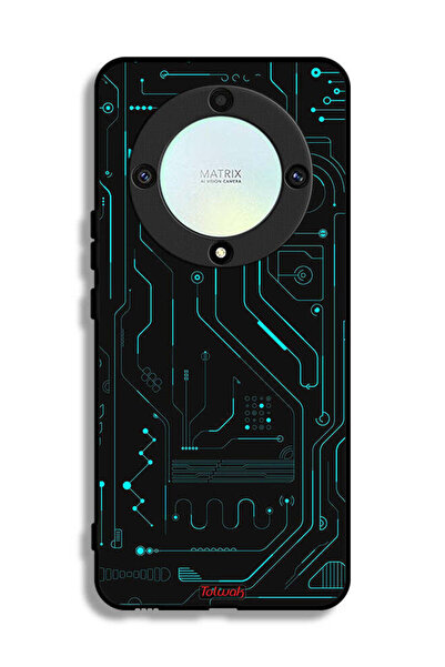 Tolwak غطاء حماية لهاتف Honor X9a - دوائر فنية رقمية - شاشة متعددة