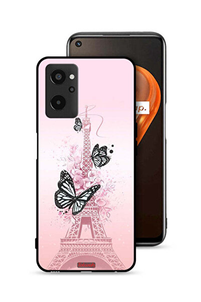 Tolwak غطاء حماية لهاتف Realme 9i 4G بتصميم فراشات على برج إيفل