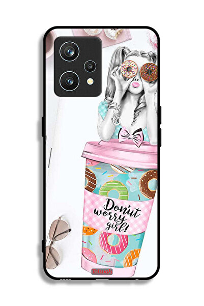 Tolwak Realme 9 Pro Plus Protective Case Cover Donut Worry Girl