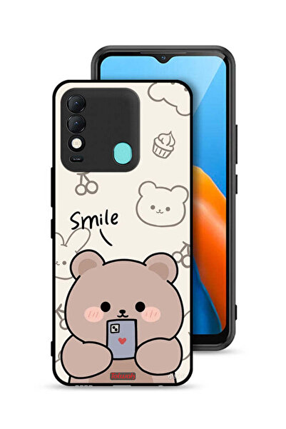 Tolwak غطاء حماية لهاتف تكنو سبارك 8 برسومات الدب المبتسم