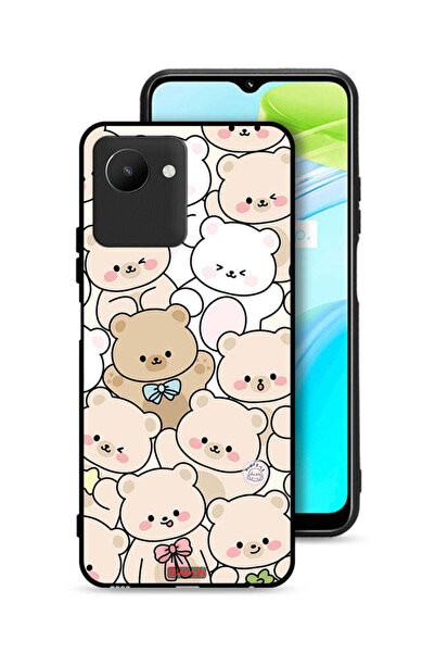 Tolwak غطاء حماية لهاتف Realme C30s بنقشة دببة
