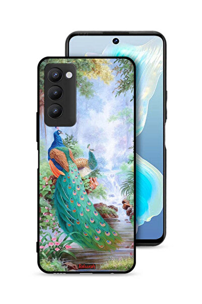 Tolwak غطاء حماية لهاتف تكنو كامون 18P بنقشة الطاووس