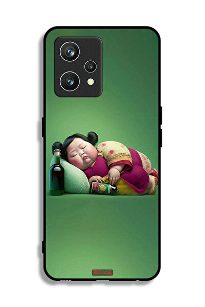 Tolwak غطاء حماية لهاتف Realme 9 Pro Plus بتصميم فتاة سمينة