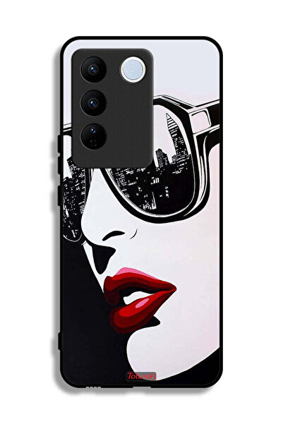 Tolwak غطاء حماية Vivo S16 بتصميم وجه فتاة وفن تجريدي