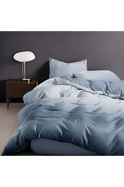 Pucioasa Finet bed linen 4 pieces blue gray