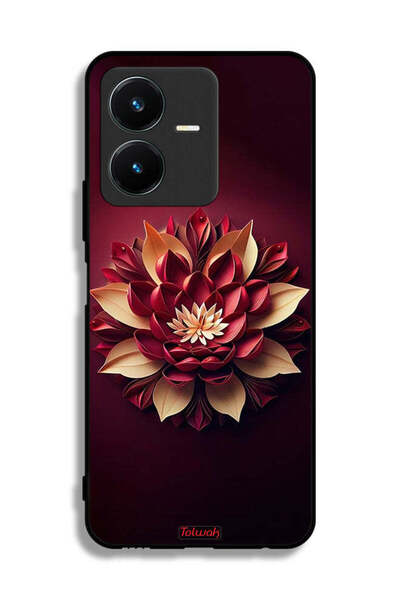 Tolwak غطاء حماية لهاتف Vivo Y22 بتصميم زهور تجريدية