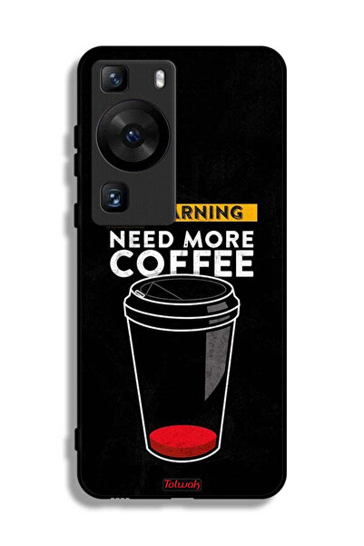 Tolwak غطاء حماية لهاتف Huawei P60 - هل تحتاج إلى المزيد من القهوة؟