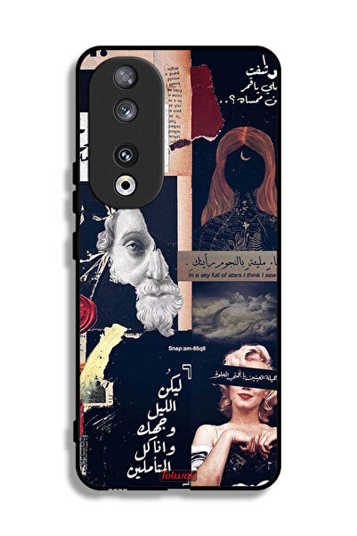 Tolwak غطاء حماية لهاتف Honor 90 بعبارات عربية ووجوه مقطوعة