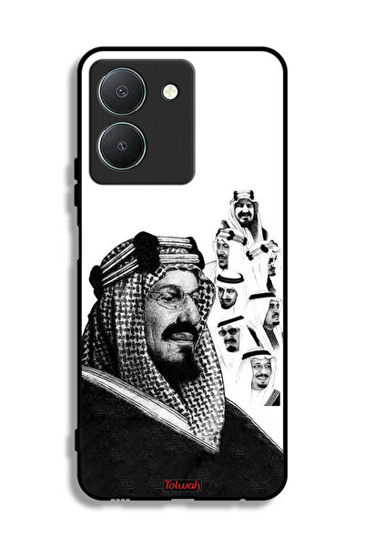 Tolwak غطاء حماية لهاتف Vivo Y36 4G، ملصق فني أبيض وأسود لملوك المملكة العربي...