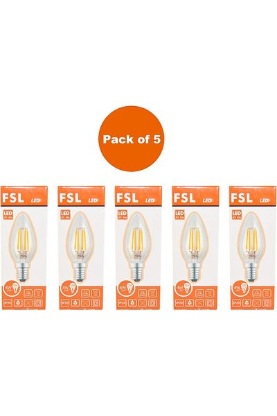 FSL LED Bulb C35 Filament 4W E14 Warm White Colour