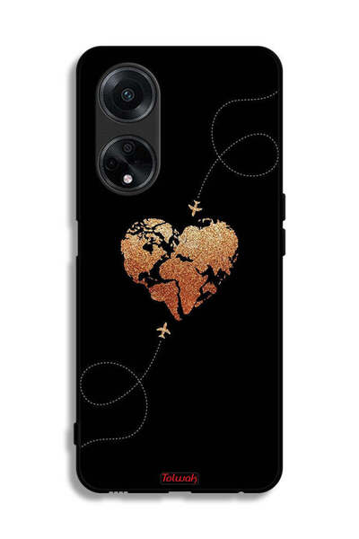 Tolwak غطاء حماية لهاتف Oppo A1 5G برسومات طائرات تلامس القلب