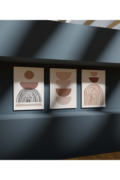 wudie Duvar Tablosu Çerçeve Görünümlü Premium Kalite Mutfak Tabloları 3 lü Ta...