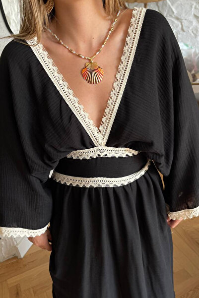 Seda Yalçın Atelier Bohemian Black Muslin Idra Dress