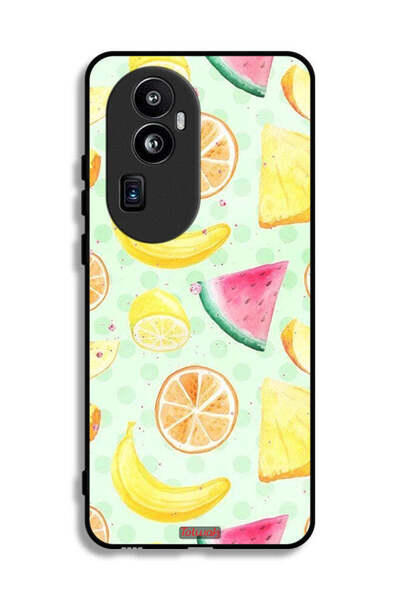 Tolwak غطاء حماية لهاتف Oppo Reno10 Pro Plus بتصميم فن الألوان المائية والفواكه