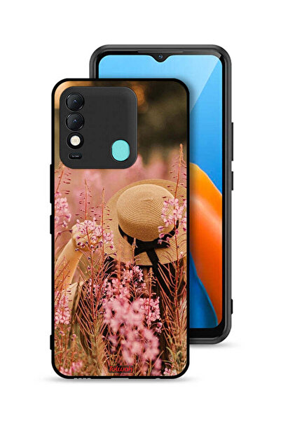 Tolwak غطاء حماية لهاتف تكنو سبارك 8 بتصميم فتاة قبعة مزينة بالزهور