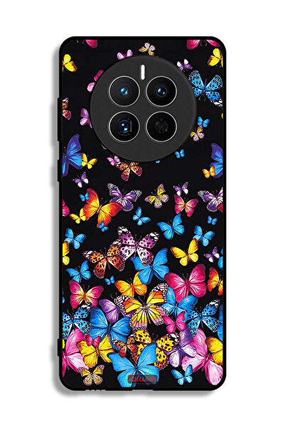 Tolwak غطاء حماية لهاتف هواوي ميت 50E بنقشة فراشات ملونة