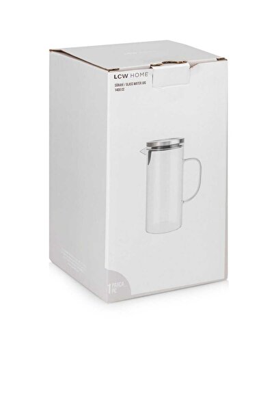 LC Waikiki LCW HOME Renksiz Metal Kapaklı Cam Sürahi 1400 ml