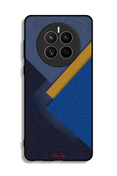 Tolwak غطاء حماية لهاتف هواوي ميت 50 إي بنقشة مثلثات جلدية