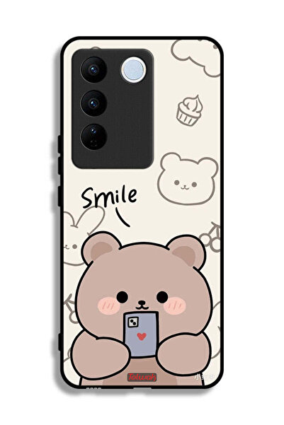 Tolwak غطاء حماية Vivo S16e بتصميم دب مبتسم