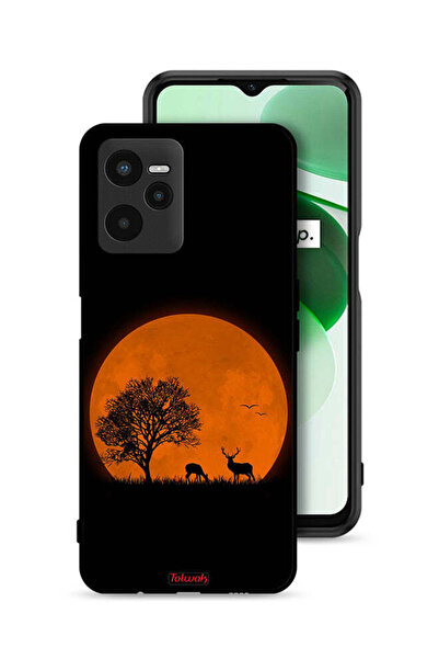 Tolwak Realme C35 Protective Case Cover Evening Moon Art