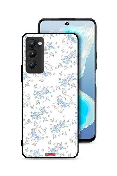 Tolwak غطاء حماية لهاتف تكنو كامون 18 - رمز دب تيدي لطيف وزهور