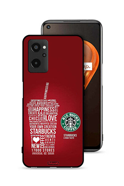 Tolwak Realme 9i 4G Protective Case Cover Coffee Sticker