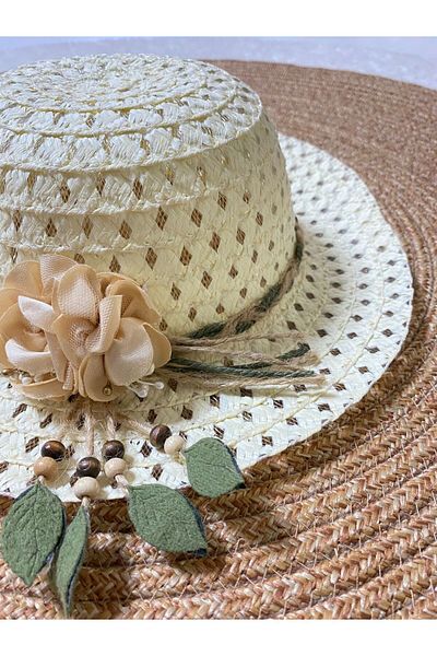 Cherrys Bebek Floral Straw Hat