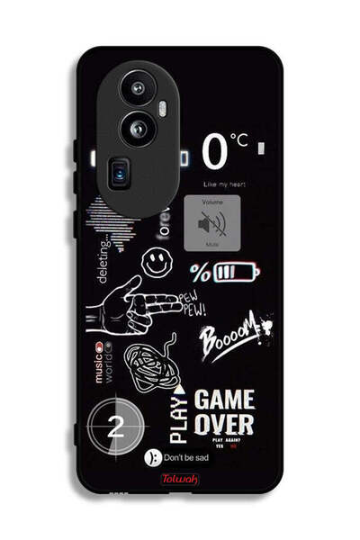 Tolwak غطاء حماية Oppo Reno10 Pro Plus Game Over Pew Pew