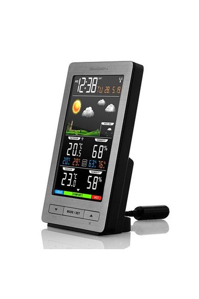 Gogen ME 2930 indoor-outdoor weather station, wireless external sensor, color LCD