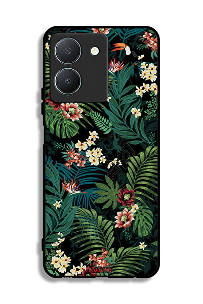 Tolwak Vivo Y36 4G Protective Case Cover Tropical Leaves