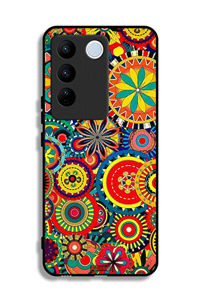 Tolwak غطاء حماية لهاتف Vivo V27e بنمط ماندالا ملون