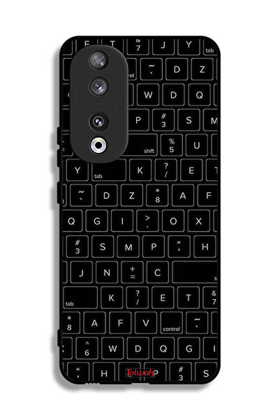Tolwak غطاء حماية لهاتف Honor 90 بنمط مفاتيح لوحة المفاتيح العشوائية