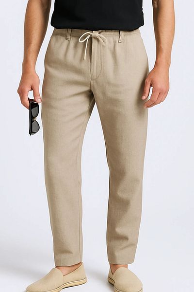 MD1974 Drawstring Linen Trousers