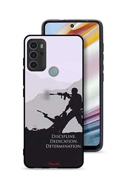 Tolwak غطاء حماية لهاتف موتورولا موتو جي 60 إس - تصميم "الانضباط والتفاني وال...