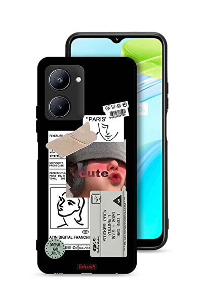 Tolwak Realme C33 Protective Case Cover Cute Sticker