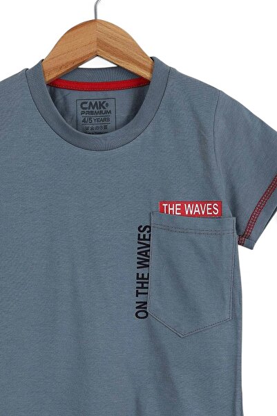 Egelite Tight Mold! Erke Children 4-11 Years Pocket Summer Detail Shorts Bottom Top Set