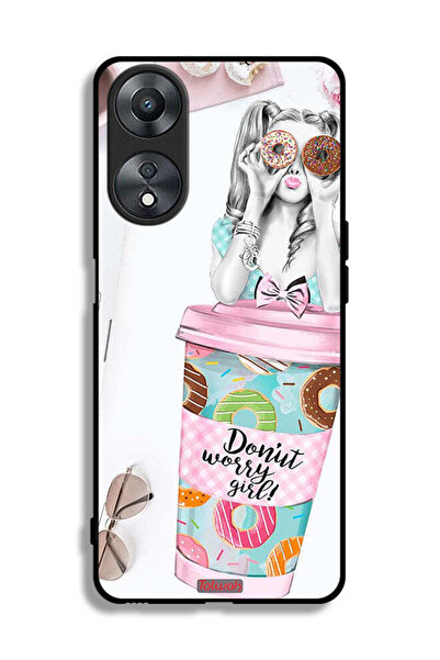 Tolwak غطاء حماية لهاتف Oppo A58 5G - فتاة دونات ووري