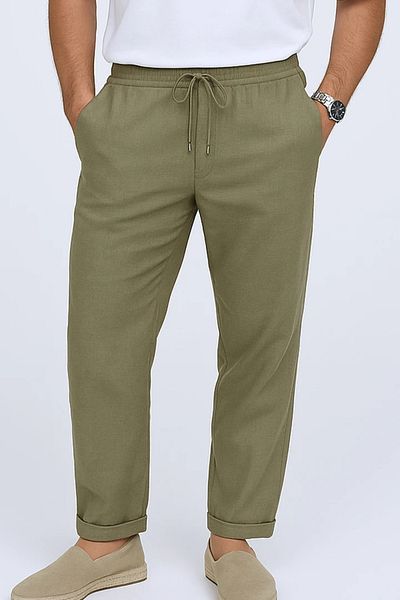 MD1974 Drawstring Linen Trousers