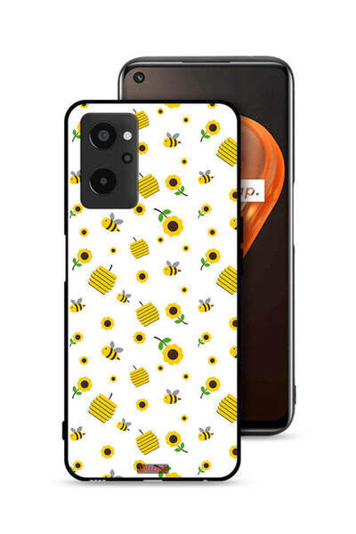 Tolwak غطاء حماية لهاتف Realme 9i 4G بنقشة عباد الشمس والنحل