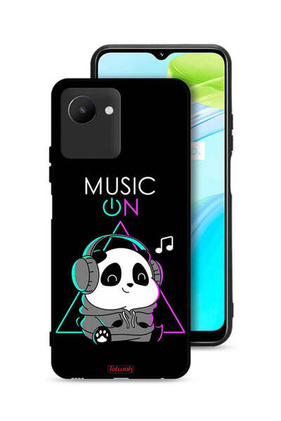 Tolwak غطاء حماية Realme C30s بطبعة موسيقى الباندا