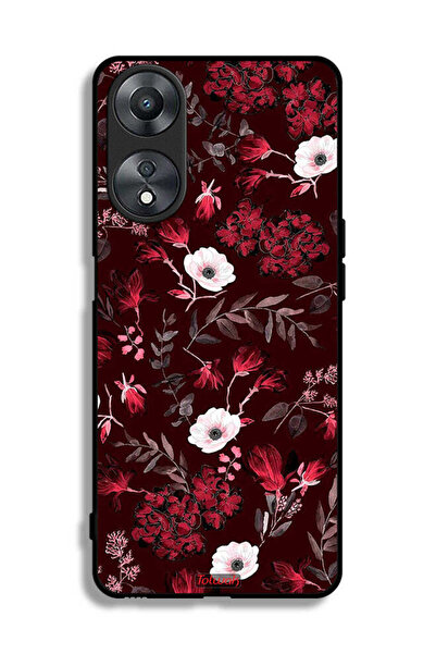 Tolwak غطاء حماية لهاتف Oppo A58 5G مزين بزهور صغيرة وأوراق استوائية
