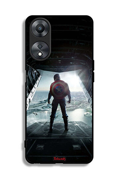 Tolwak Oppo A58 5G Protective Case Cover Portrait Display Captain America