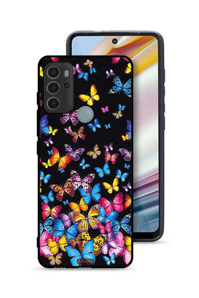 Tolwak غطاء حماية لهاتف موتورولا موتو جي 60 إس بنقشة فراشات ملونة