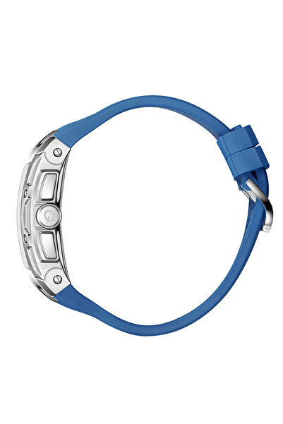 Quantum QUANTUM HNG1161.359 Men Chronograph Display Watch & Silicone Strap Dark Blue