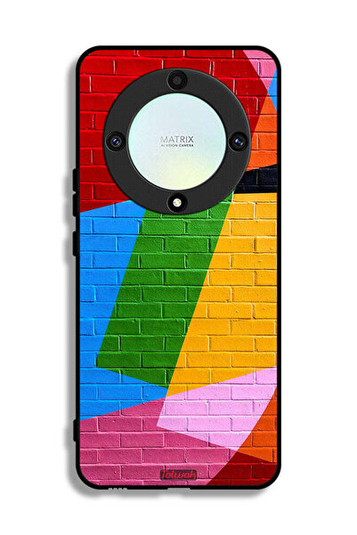 Tolwak غطاء حماية لهاتف Honor X9a برسومات جدارية ملونة