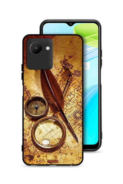 Tolwak غطاء حماية لهاتف Realme C30s بوصلة عتيقة