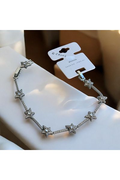 İNN JEWELLERY Steel Bracelet Tarnish-Free Antiallergic Star Figured (2 Years Importer Guaranteed)